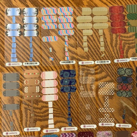 Jamberry nail wraps lot of partial sheets press on nails - Picture 3 of 5